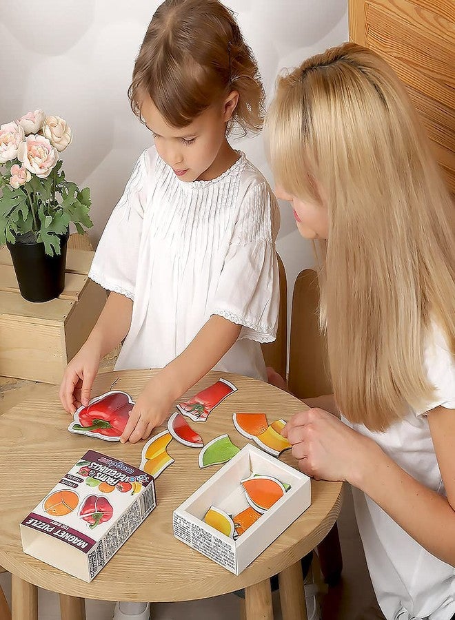 magdum Fruits & Vegetables Magnetic Puzzles for Kids - Fridge Magnets for Toddlers - Toddler Puzzle - Travel Toys for Children - Magnetic Travel Games Baby Toys - Magnets for Preschooler - Image 4